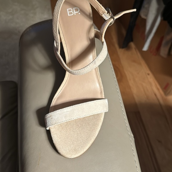 BP Lula slingback block heels strap‎ sandals suede rubber soles sz 10 - Picture 5 of 8